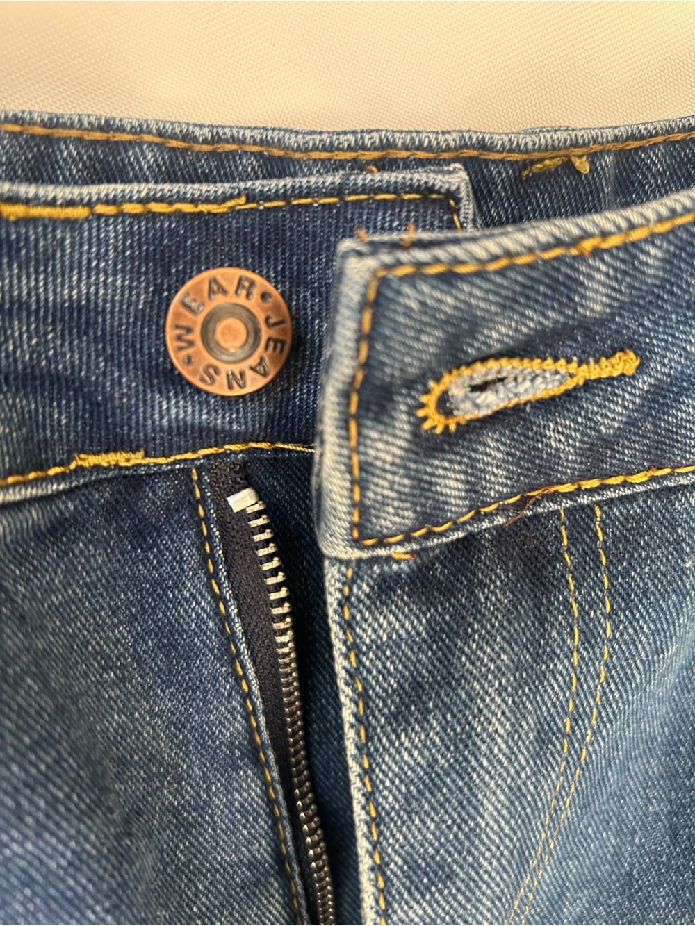 Plus size Embellished Distressed Dark Blue boot cut Jeans with Floral Patches 2X - Picture 5 of 11
